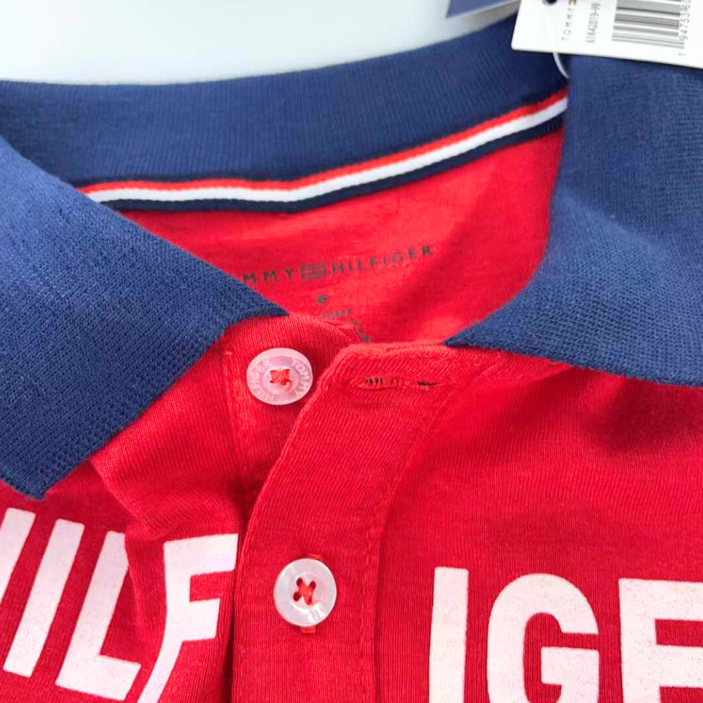 Tommy 2-Piece Red Polo Shirt & Blue Short Set for Boys AA73 2-10 Years Old