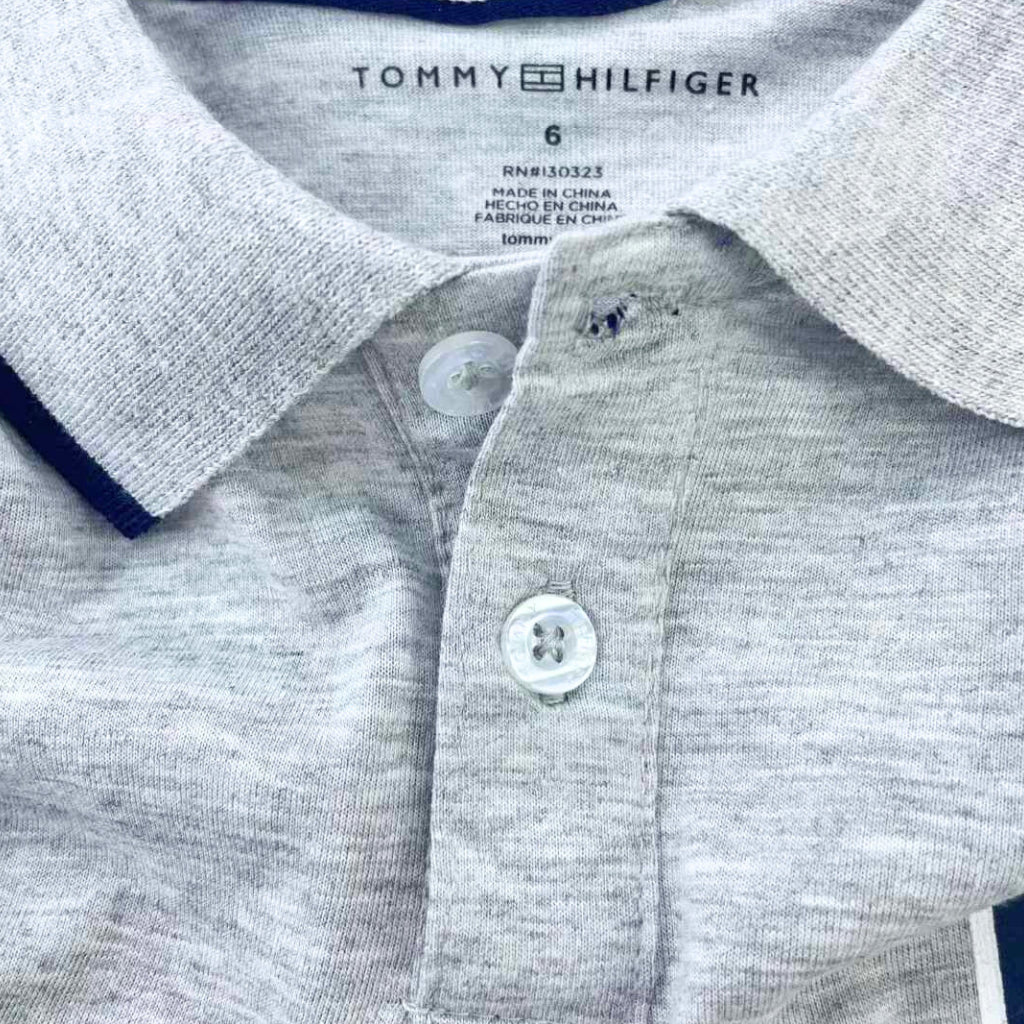 Tommy 2-Piece Gray Polo Shirt & Blue Short Set for Boys AA72 2-10 Years Old