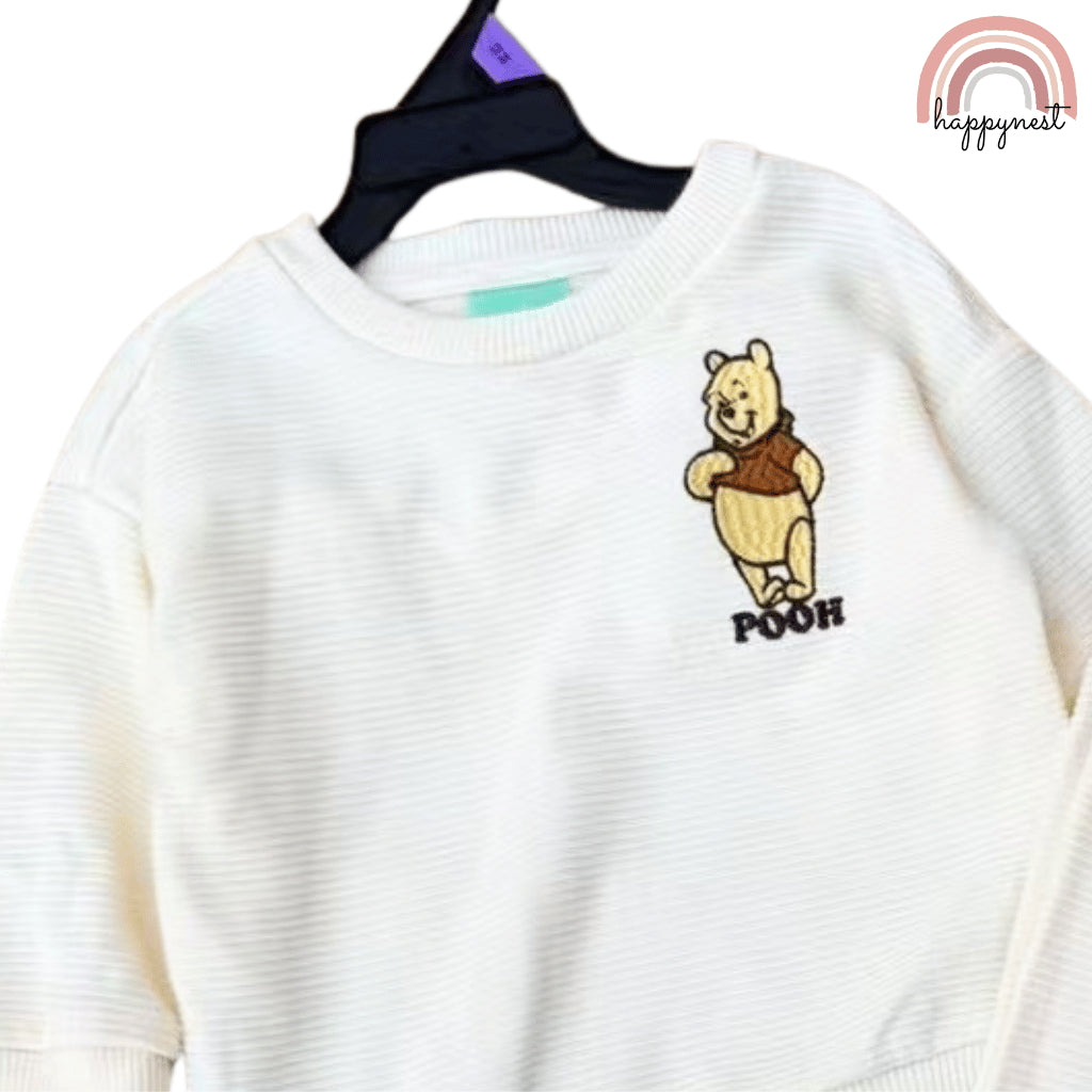 Pooh Baby 2PC Tracksuit – Cream Sweatshirt & Jogger Pants Set | 6–36 Months (SS540)