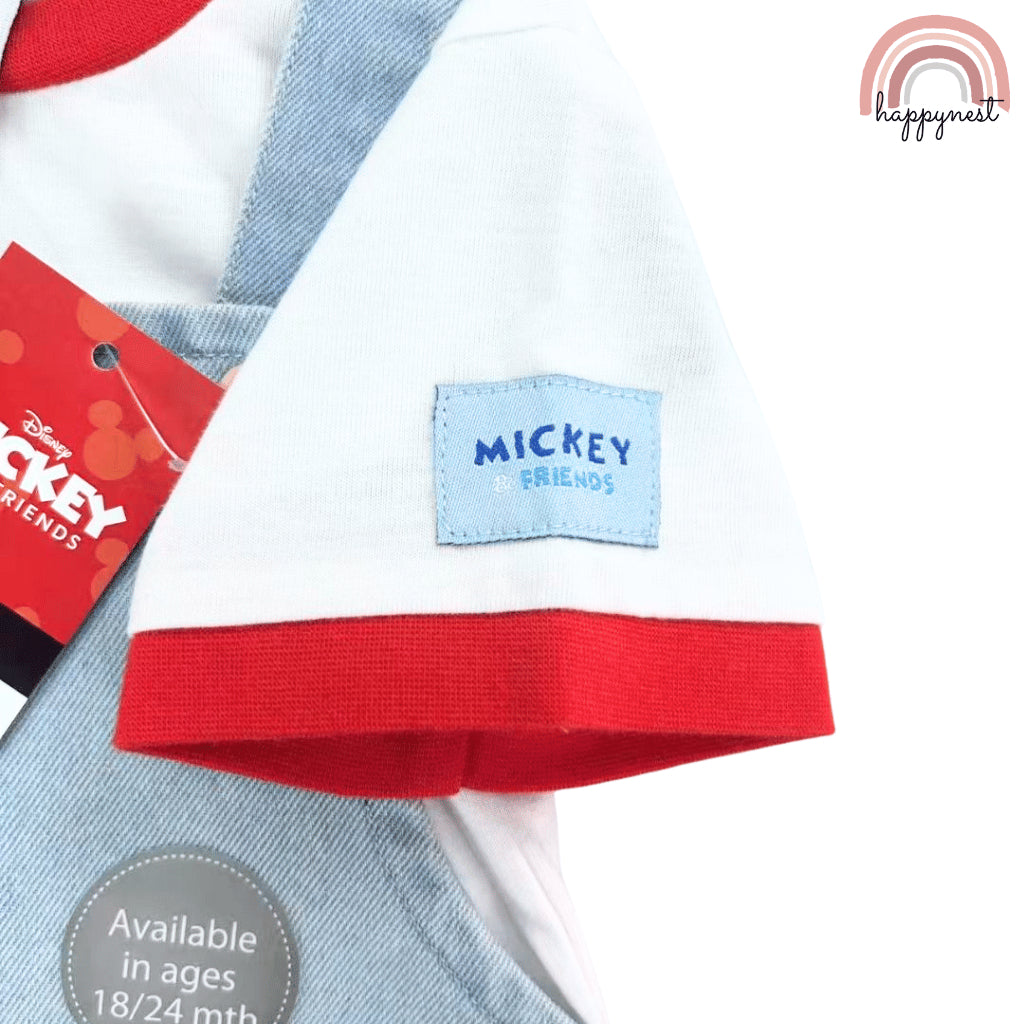 Mickey & Friends 2-Piece Baby Denim Jumper + Shirt Set (3โ36 Months) | AA358