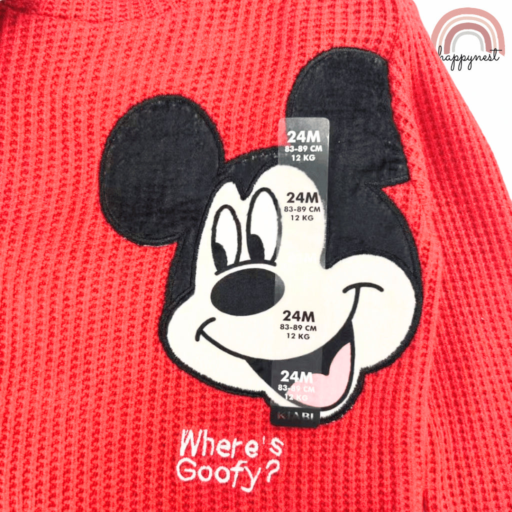 Kiabi 2-Piece Mickey Red Sweater & Jeans Baby Set (3–36 Months) | SS547
