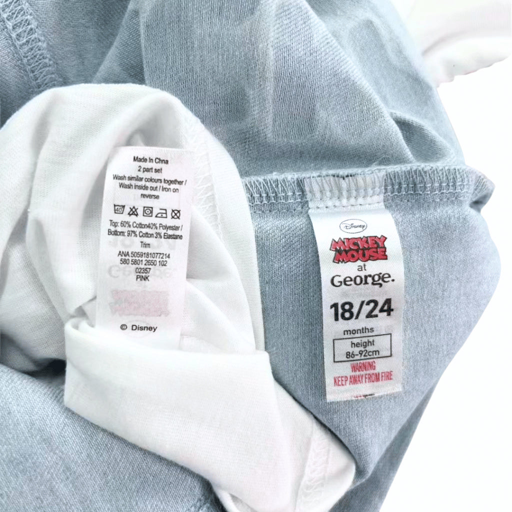 Mickey & Friends 2-Piece Baby Denim Jumper + Shirt Set (3โ36 Months) | AA358