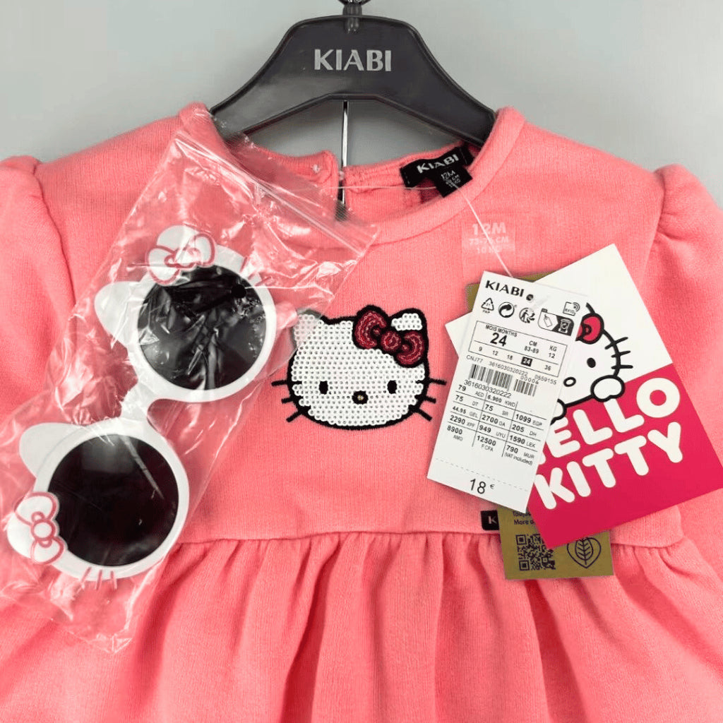 Hello Kitty 3PC Girl OOTD β Dress Top, Leggings & Sunglasses | Overruns | 6-36 Months (SS557)