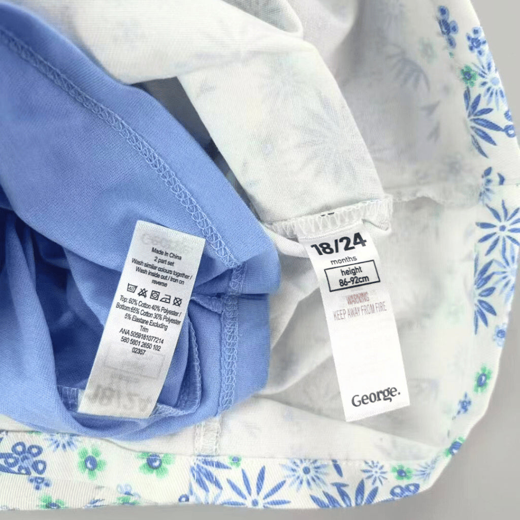 Blue Baby Jumper Daisy 2-Piece + Shirt Set (3β36 Months) | AA361