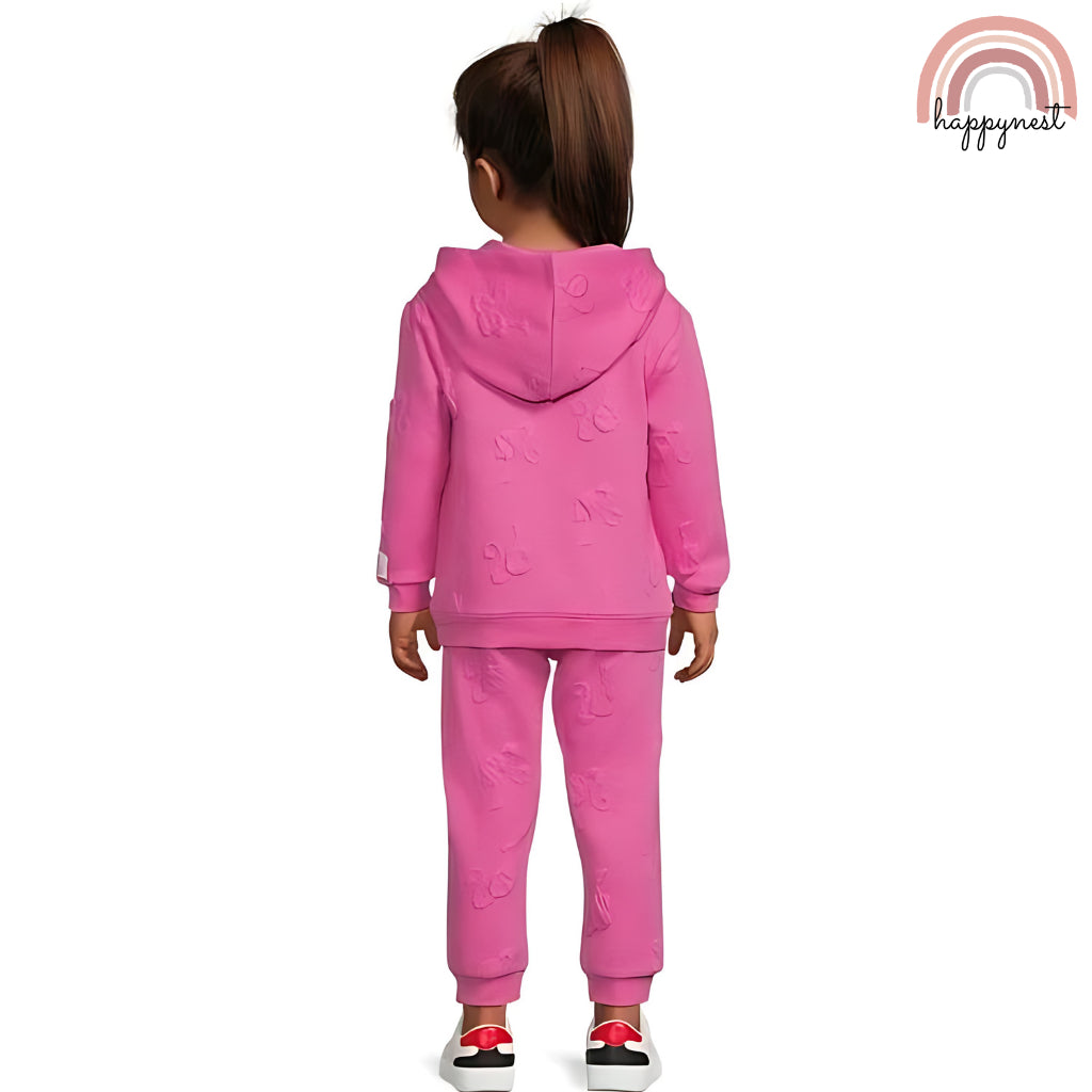 Pink Barbie Jacket Hoodie Terno Jogger for Kids (2-5 Years Old) Imported