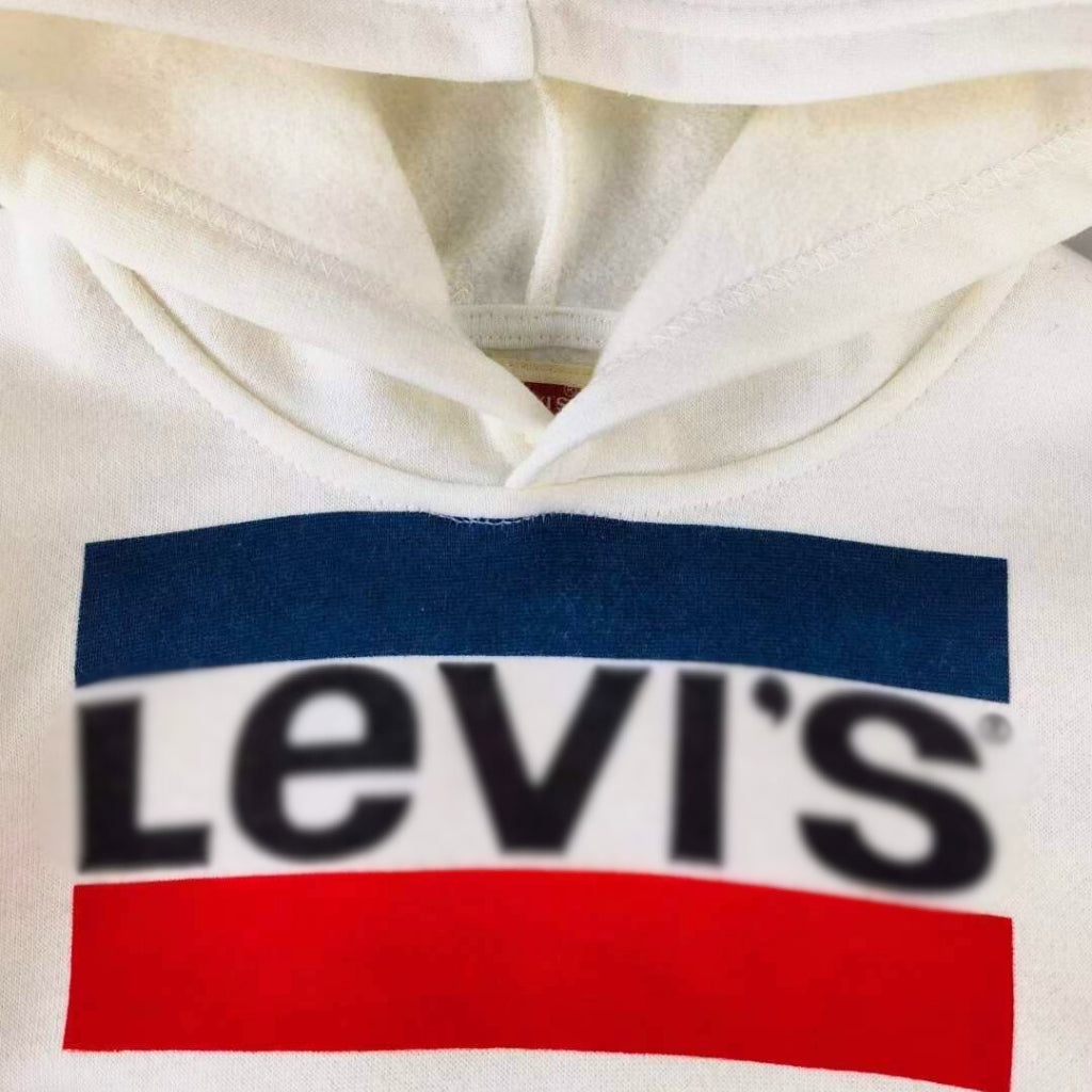 Tommy Hilfiger White Hoodie Little L3v! OOTD Coords Tracksuit Sweatshirt Terno Set White 2-8Y SS164