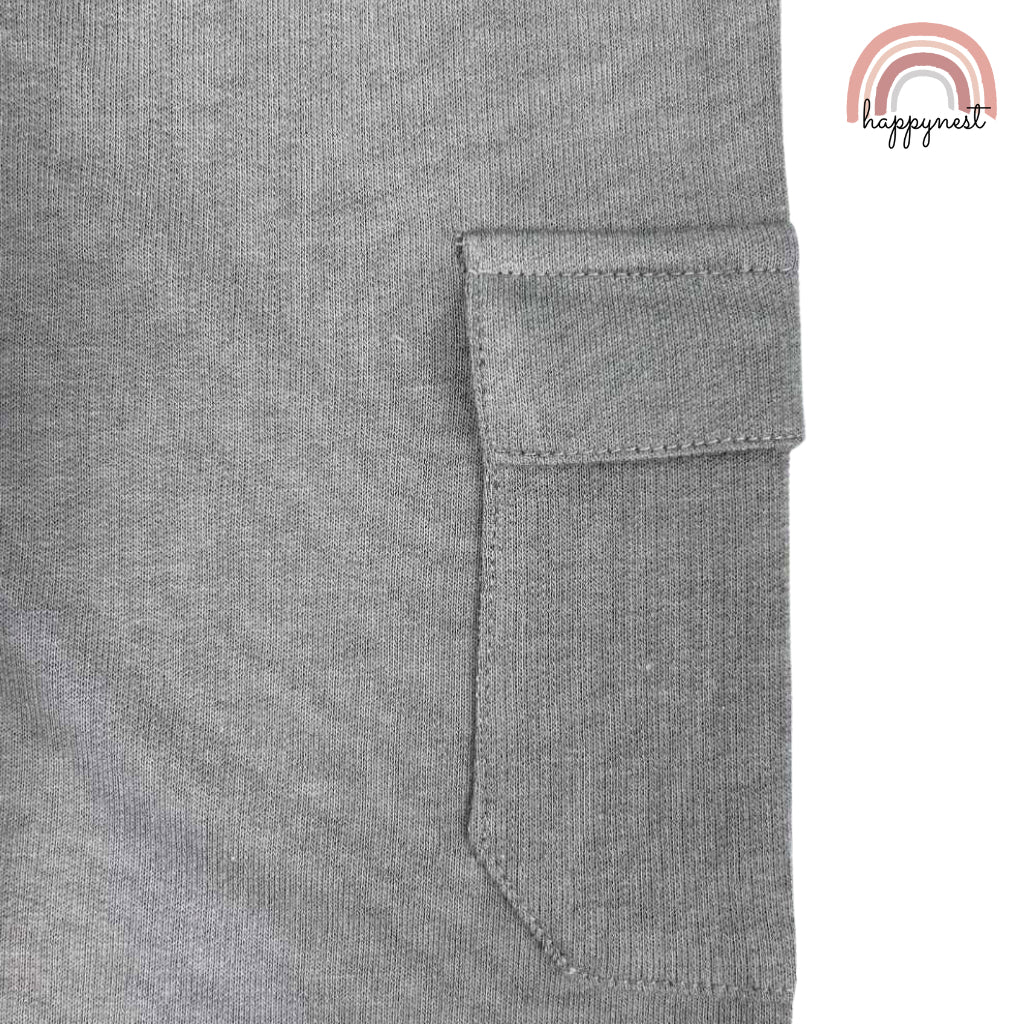 Rabbit Bear Cotton 2-Piece Set Shirt and Pants for Boys 4-7 Years Old AA46 Green Gray