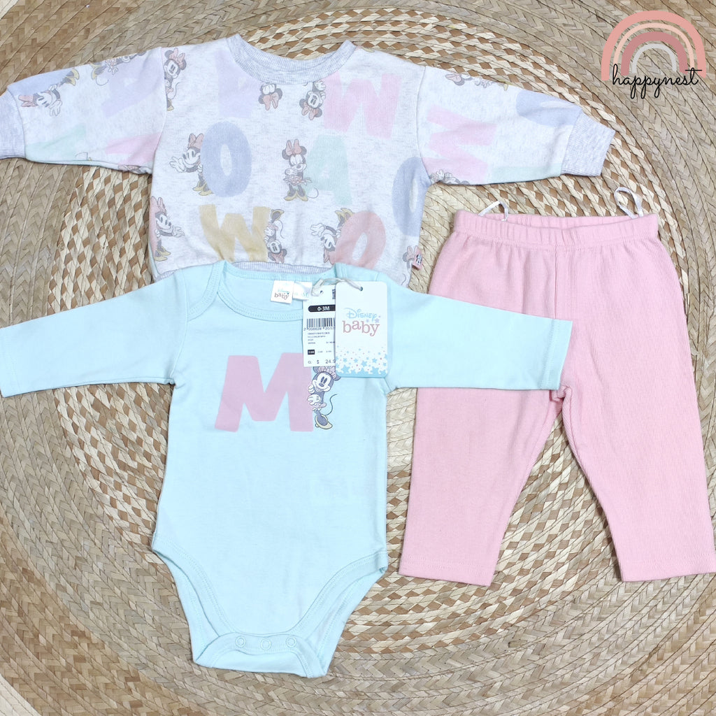 Minnie Mouse Sweatshirt and Jogger Coord Terno Set for Baby Girls 0-12 Months HM-0706-B6