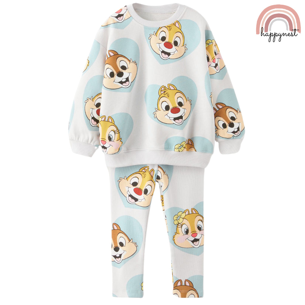 Fashionable zara Sweatshirt and Leggings Coord for Girls 2-8 Years Old