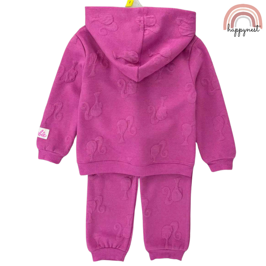 Pink Barbie Jacket Hoodie Terno Jogger for Kids (2-5 Years Old) Imported