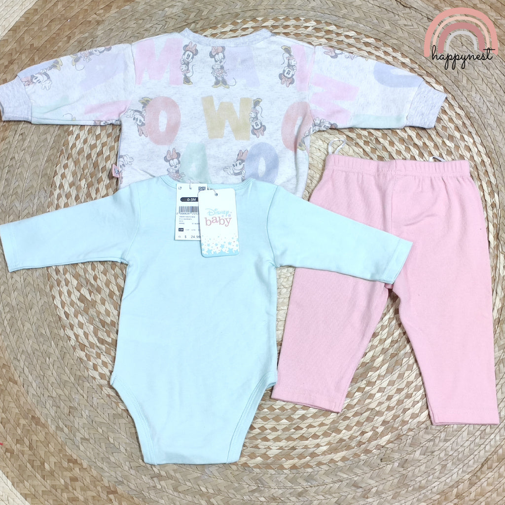 Minnie Mouse Sweatshirt and Jogger Coord Terno Set for Baby Girls 0-12 Months HM-0706-B6