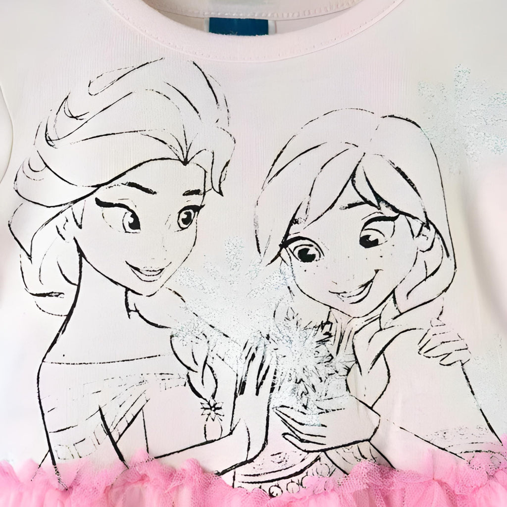 Frozen Elsa Sparkle Pink Princess Tutu Delight Dress for Girls 2-4 Years Old
