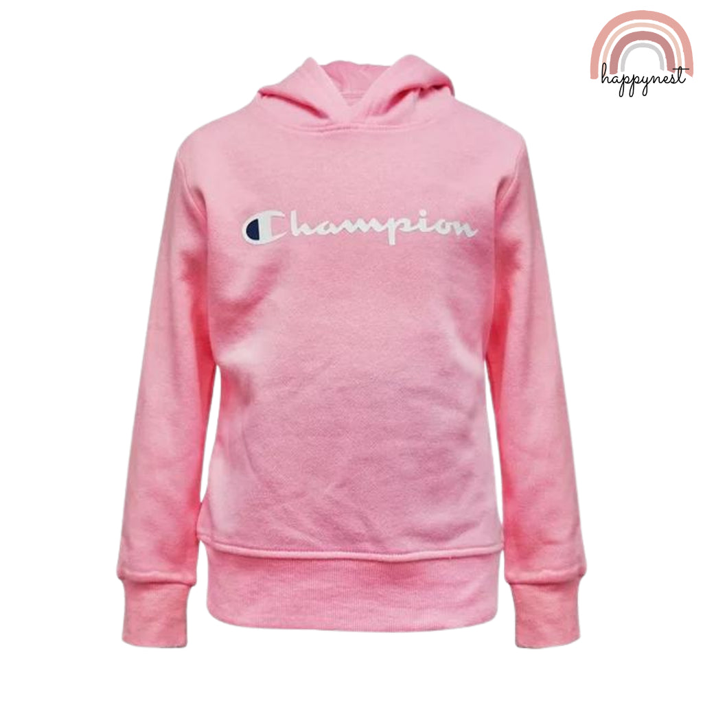 Happynest Champ Kids Sports Girls Pink Fleece Hoodie and Jogger Sweatpant, 2-Piece SS21 5-7 Year Old