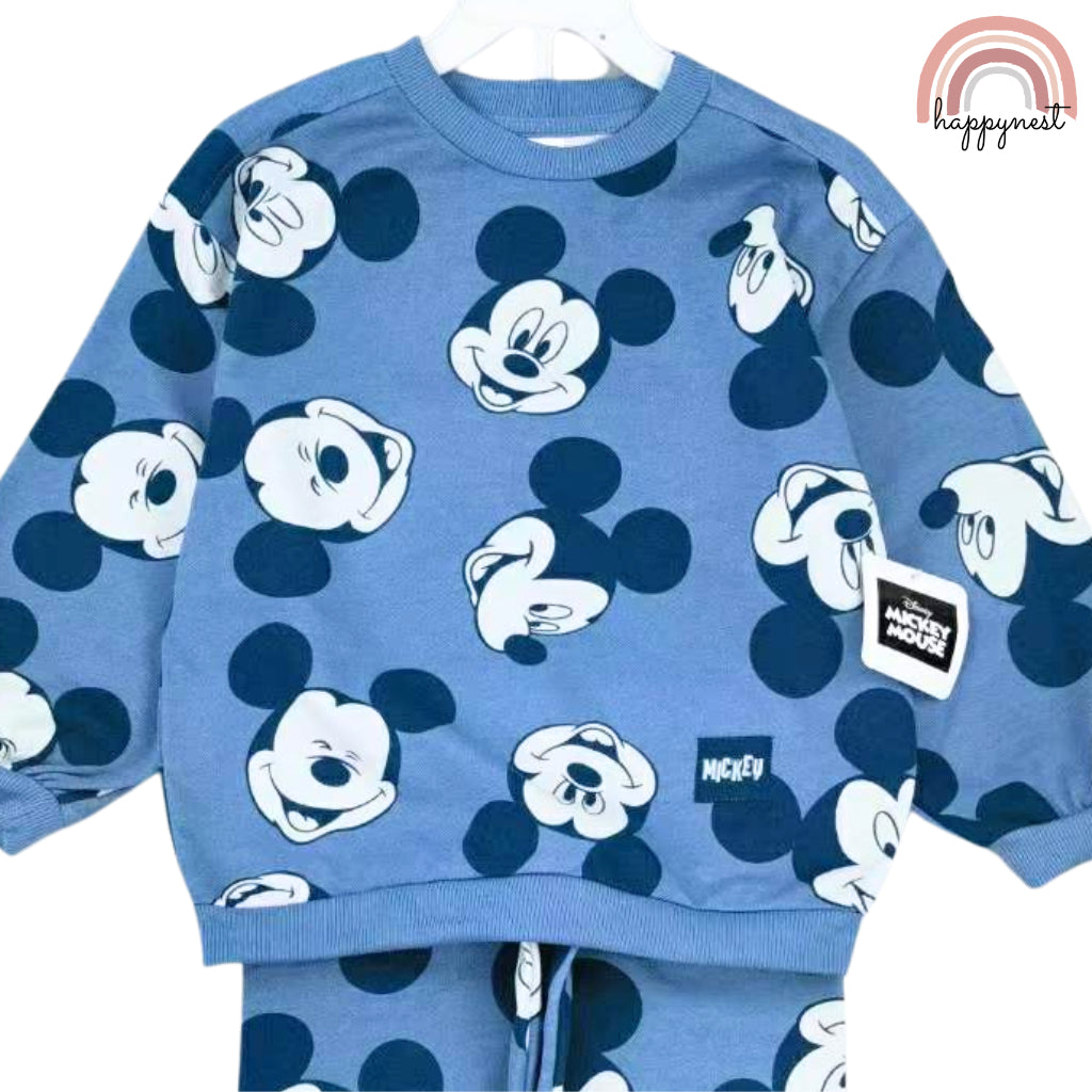 Happynest Mickey Mouse Tracksuit Pullover Jogger Set 2-Piece Set for 3 Months Old -6 Years Old SS62