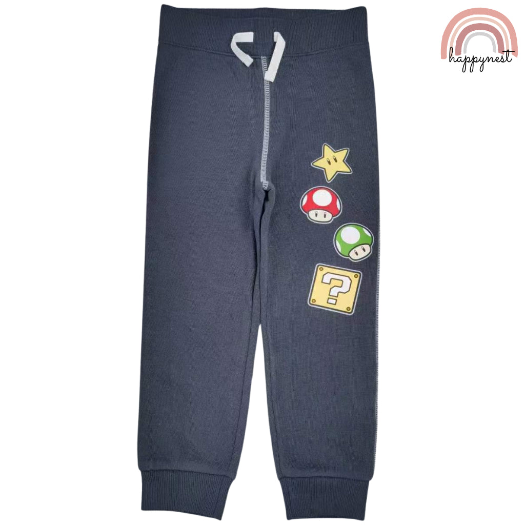 HM Super Mario Nintendo Hoodie Pullover Zipper Black OOTD 12 Months Old - 5 Years Old SS103