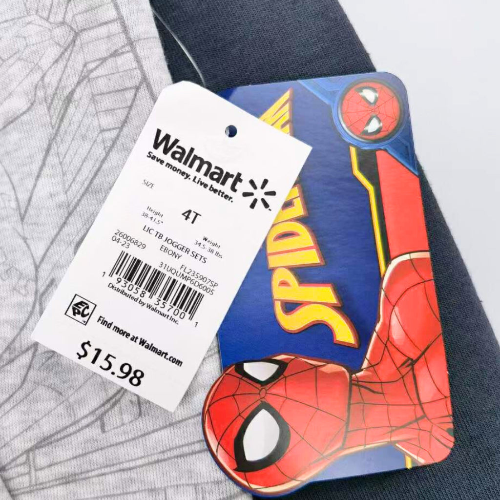 Spiderman Tracksuit Sweatshirt Jogger Set OOTD Terno Boys 12 Months - 4 Years Old SS97