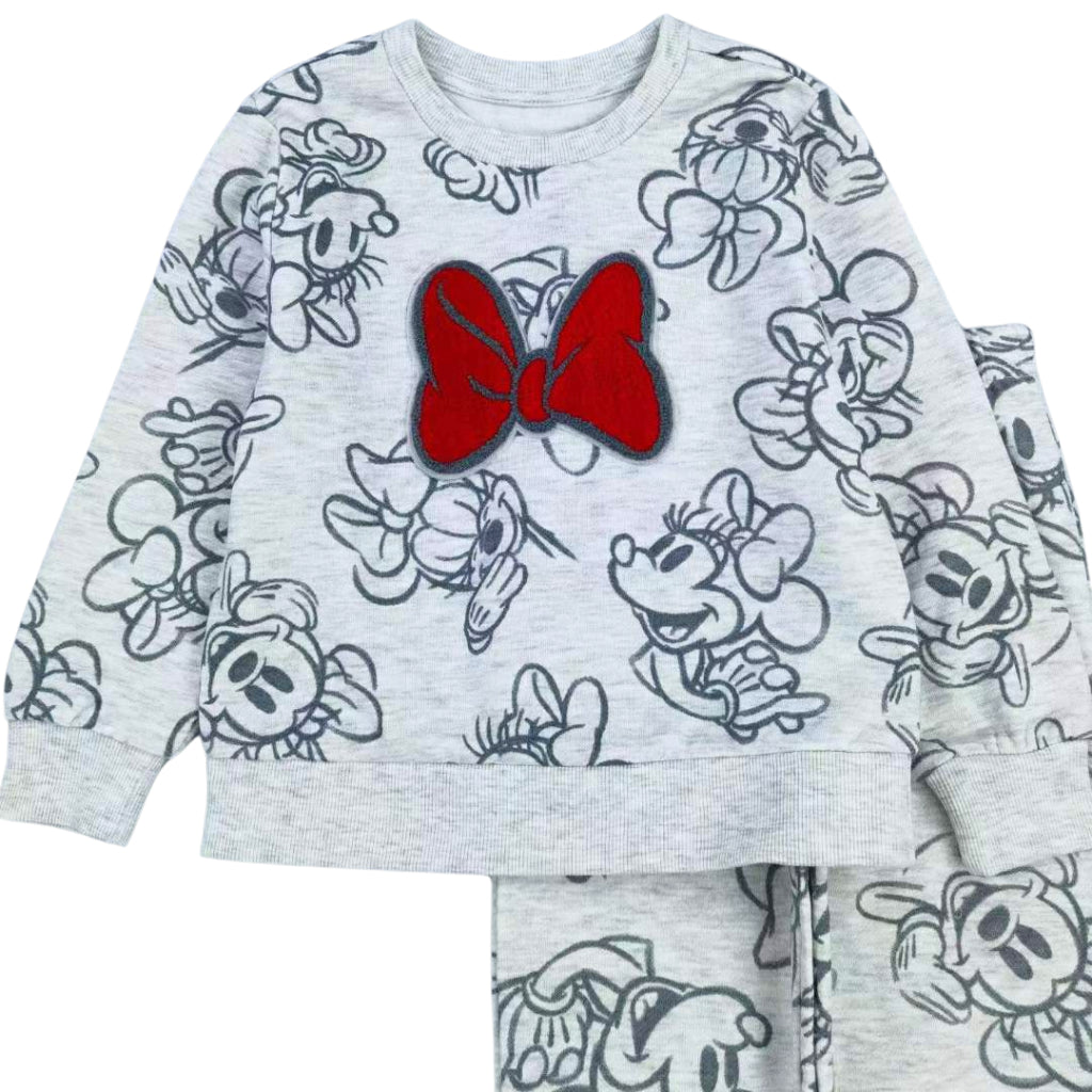 Minnie Mouse White Sweatshirt Imported Terno For Girls 2-5 Years Old Branded SS88