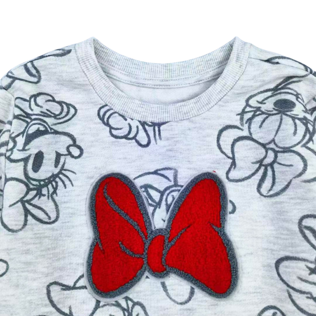 Minnie Mouse White Sweatshirt Imported Terno For Girls 2-5 Years Old Branded SS88