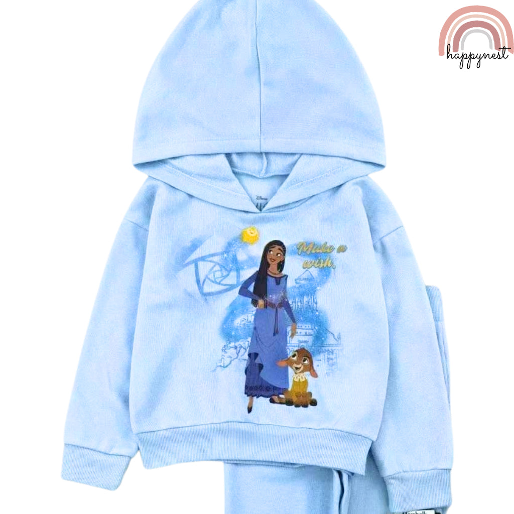 Wish Girls Tracksuit 2-Piece Set Blue Hoodie & Jogger Pants Outfit 4-7 Years SS136