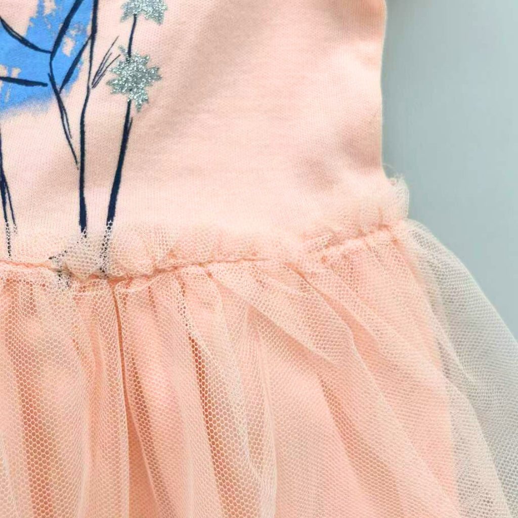 Frozen Elsa Tutu Dress Sparkle Orange Princess for Girls 2-4 Years Old HM-1109-A3