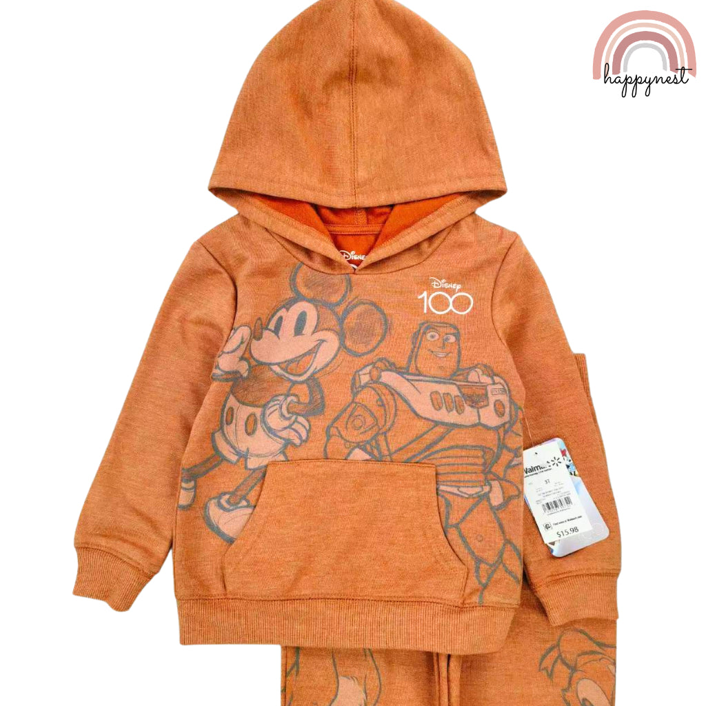 Mickey Mouse 100 Years Limited Edition Hoodie Boys Jacket 2-Piece Set for 12M - 5 Years Old SS92