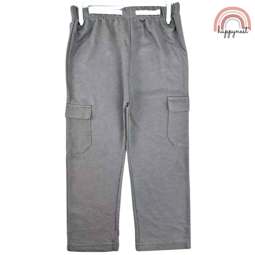 Rabbit Bear Cotton 2-Piece Set Shirt and Pants for Boys 4-7 Years Old AA46 Green Gray