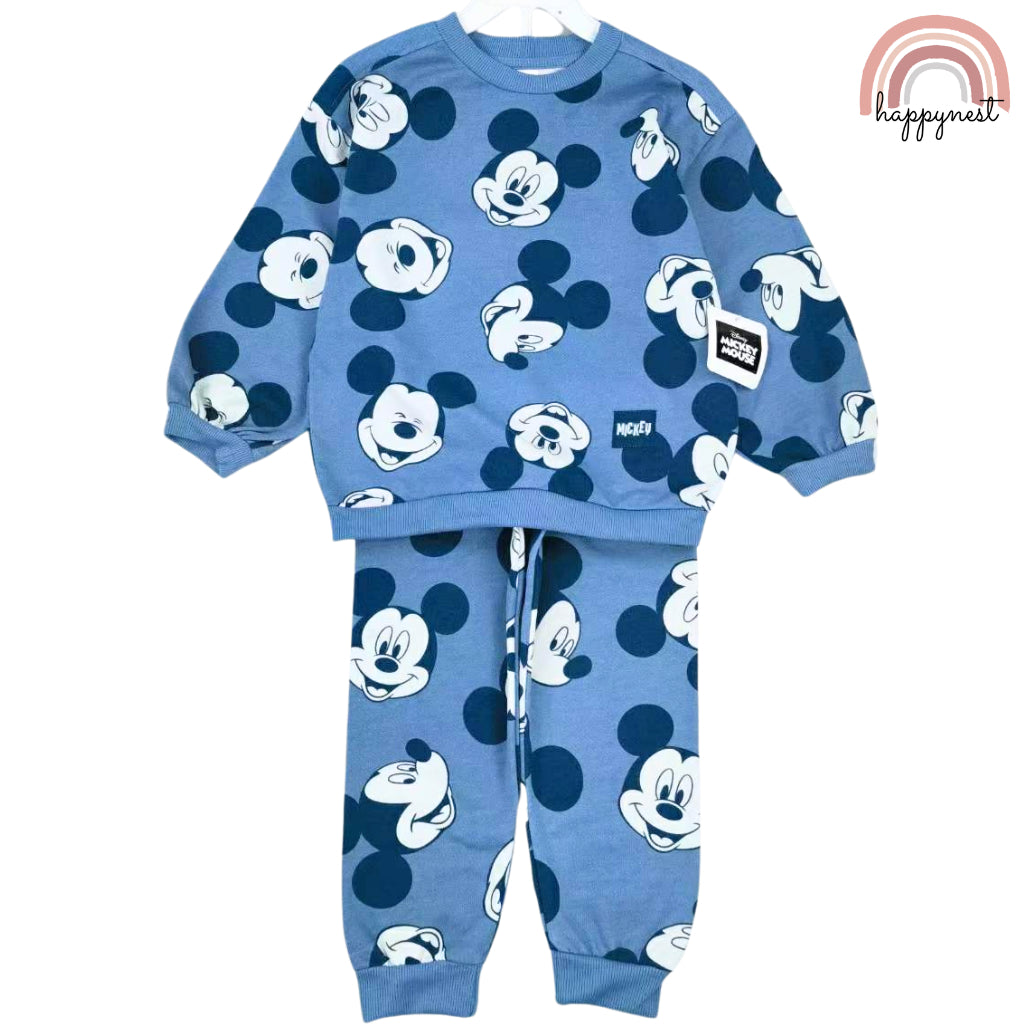 Happynest Mickey Mouse Tracksuit Pullover Jogger Set 2-Piece Set for 3 Months Old -6 Years Old SS62