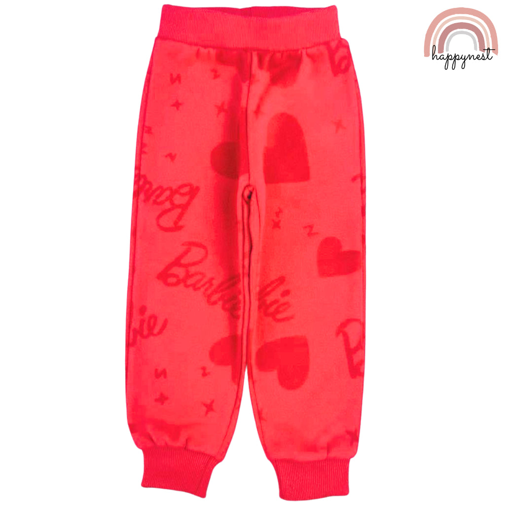Barbie Girls Tracksuit 2-Piece Set Red Sweatshirt & Jogger Pants 2-6 Years SS148