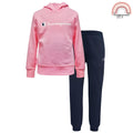 Happynest Champ Kids Sports Girls Pink Fleece Hoodie and Jogger Sweatpant, 2-Piece SS21 5-7 Year Old