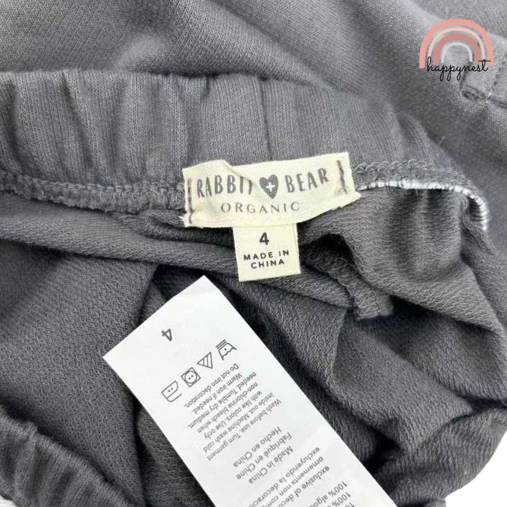 Rabbit Bear Cotton 2-Piece Set Shirt and Pants for Boys 4-7 Years Old AA46 Green Gray