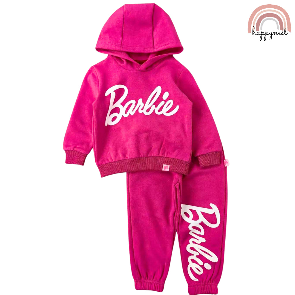 Barbie Hot PinkTracksuit Coord Jogger Set Terno for Girls 2-6 Years Old SS74