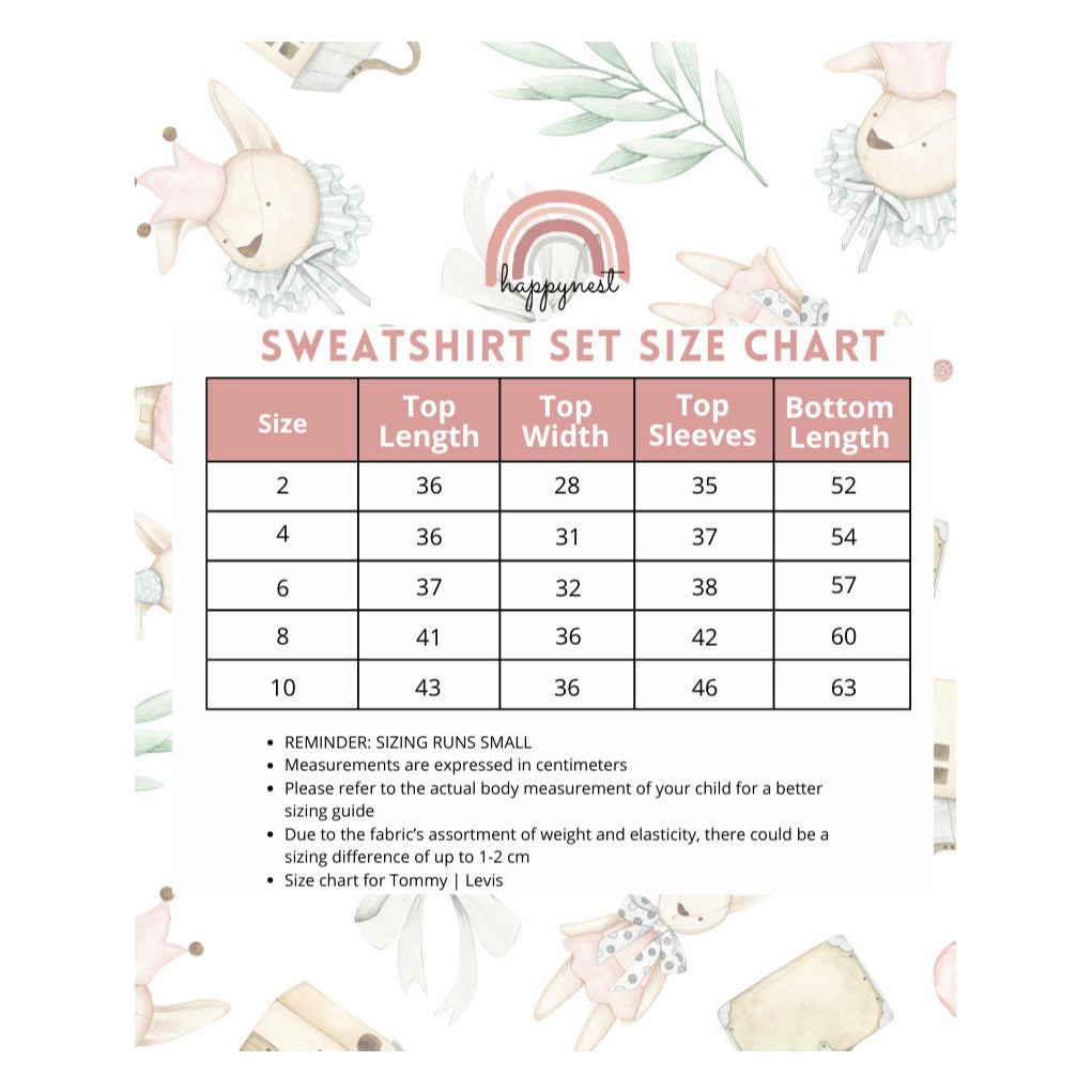 Tommy Hilfiger White Hoodie Little L3v! OOTD Coords Tracksuit Sweatshirt Terno Set White 2-8Y SS164