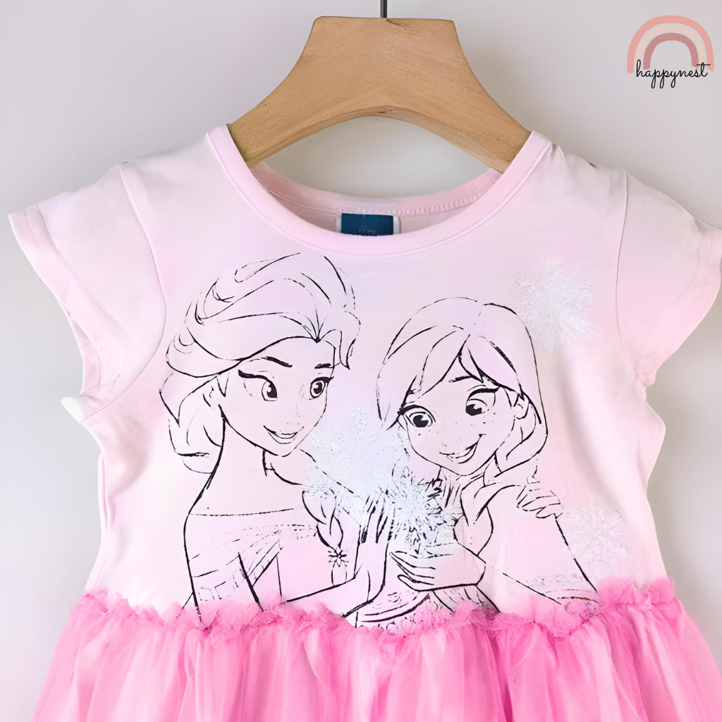 Frozen Elsa Sparkle Pink Princess Tutu Delight Dress for Girls 2-4 Years Old
