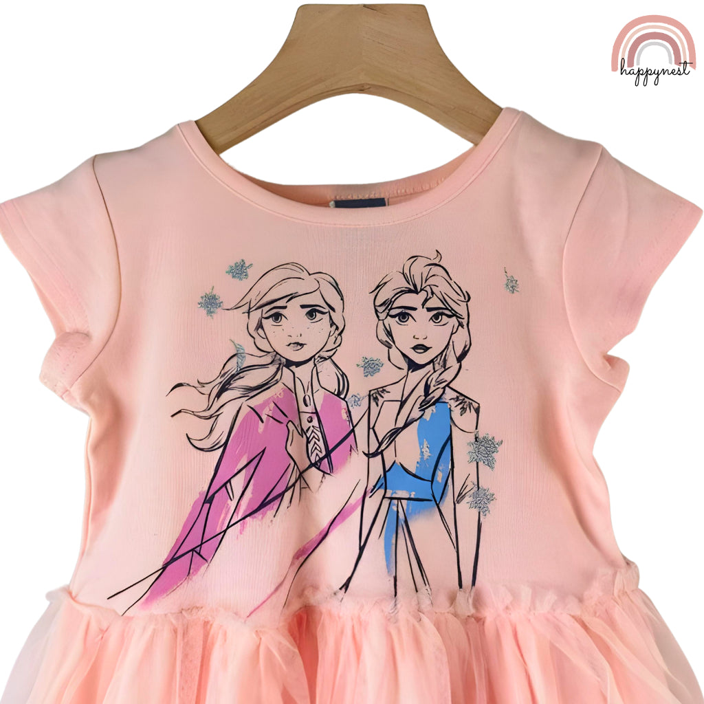 Frozen Elsa Tutu Dress Sparkle Orange Princess for Girls 2-4 Years Old HM-1109-A3