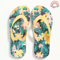 Old Navy Slipper Summer Floral Flip Flop Sandals for Girls Size 1-2 (0708-C11)