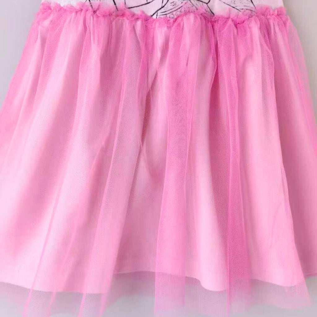 Frozen Elsa Sparkle Pink Princess Tutu Delight Dress for Girls 2-4 Years Old