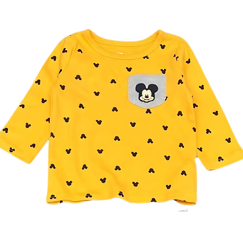 Mickey Mouse Tracksuit Yellow Baby Sweatshirt and Terno Set Premium Tracksuit 0-9 Months SS126