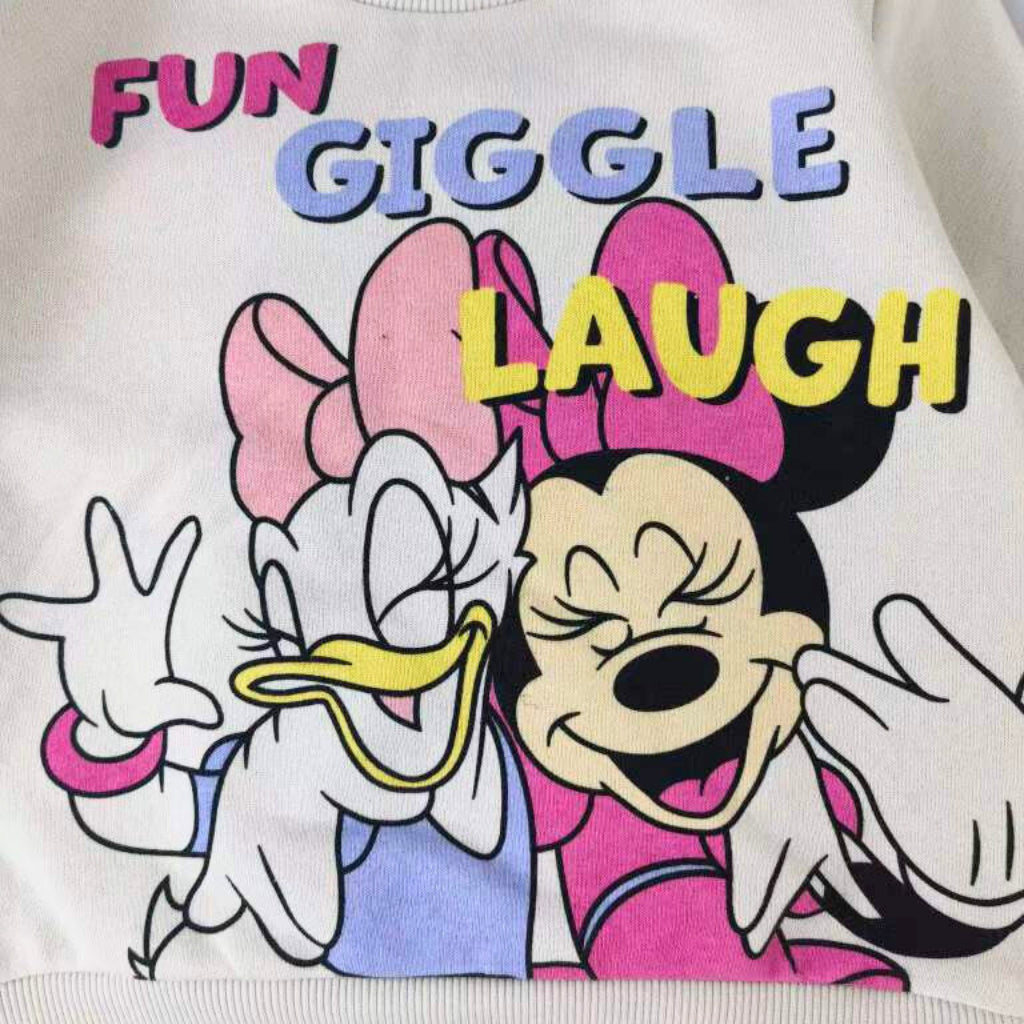 Happynest Minnie Mouse Girls Sweatshirt Tracksuit h and m Tracksuit Jogger + Terno Sets (2-6Y)