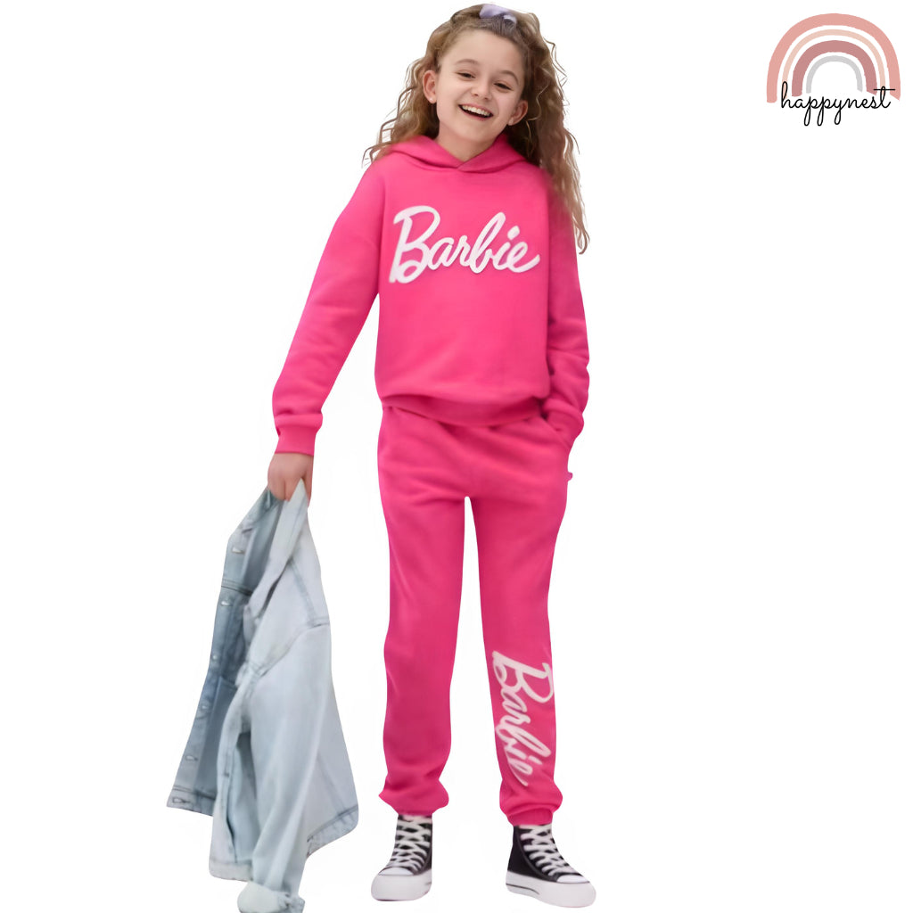 Barbie Hot PinkTracksuit Coord Jogger Set Terno for Girls 2-6 Years Old SS74