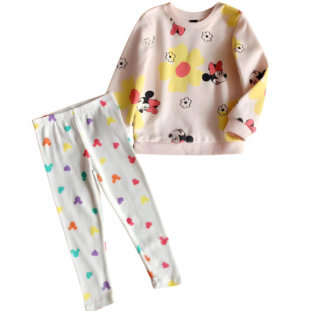 Disney Minnie Mouse Baby Pink Terno Sweatshirt and Jogger Coord Set for Baby Girl 0-36 Months SS45