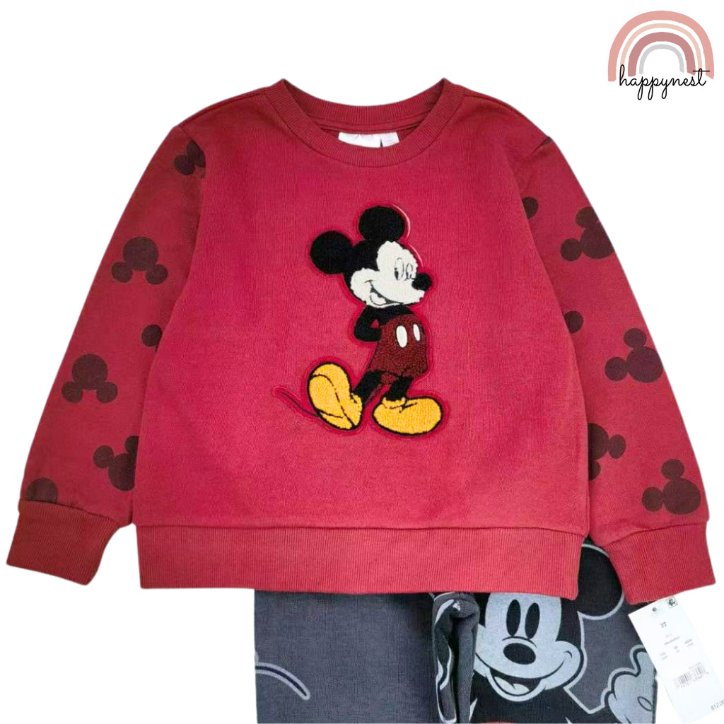 Mickey Tracksuit OOTD Baby Boy Sweatshirt Cute Terno 12 18 24 Months SS122