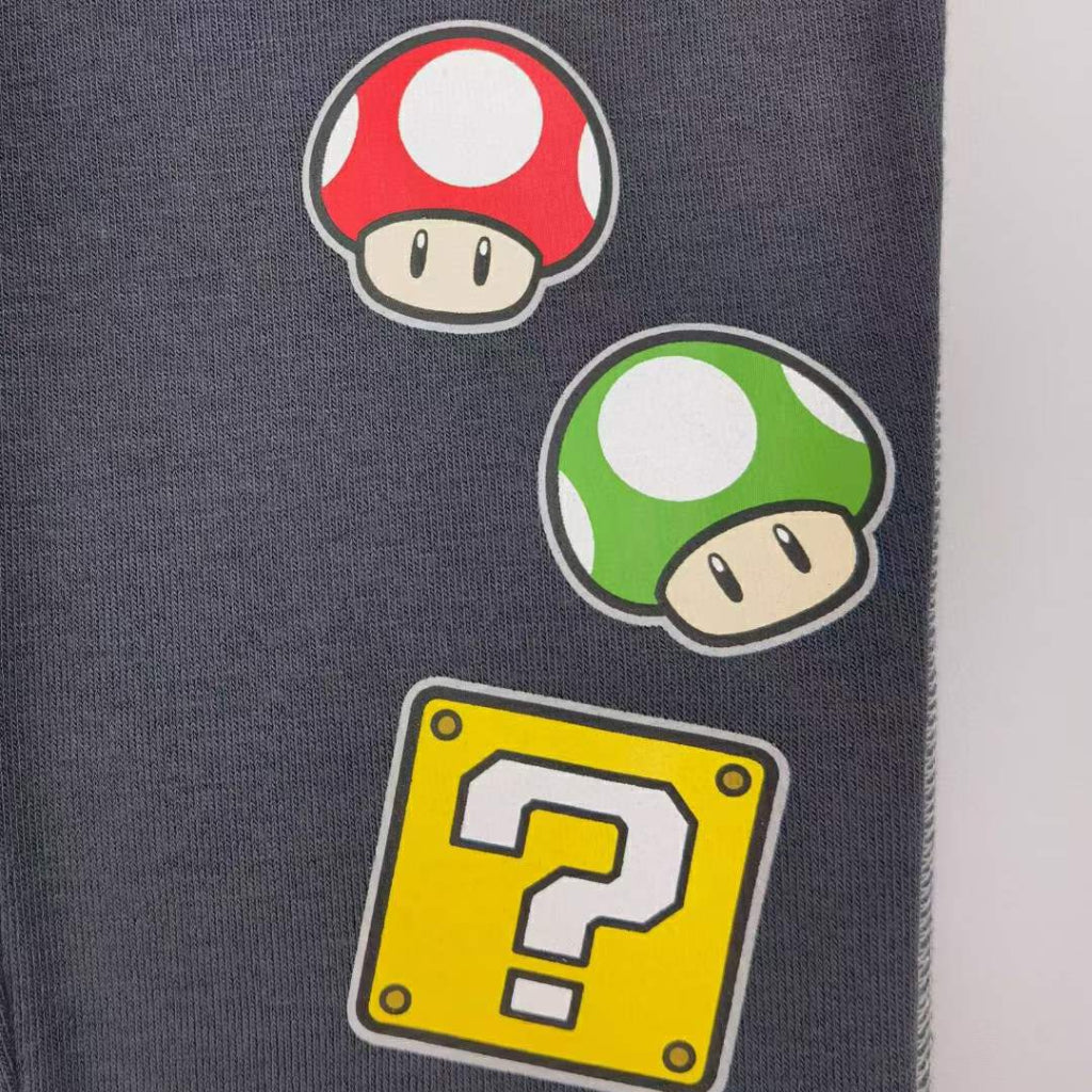 HM Super Mario Nintendo Hoodie Pullover Zipper Black OOTD 12 Months Old - 5 Years Old SS103