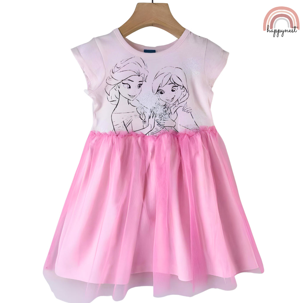 Frozen Elsa Sparkle Pink Princess Tutu Delight Dress for Girls 2-4 Years Old
