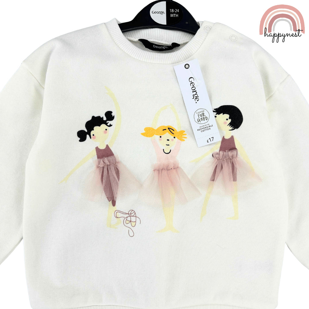 George Ballerina Sweatshirt and Leggings Set for Girls 6-36 Months PH SS466