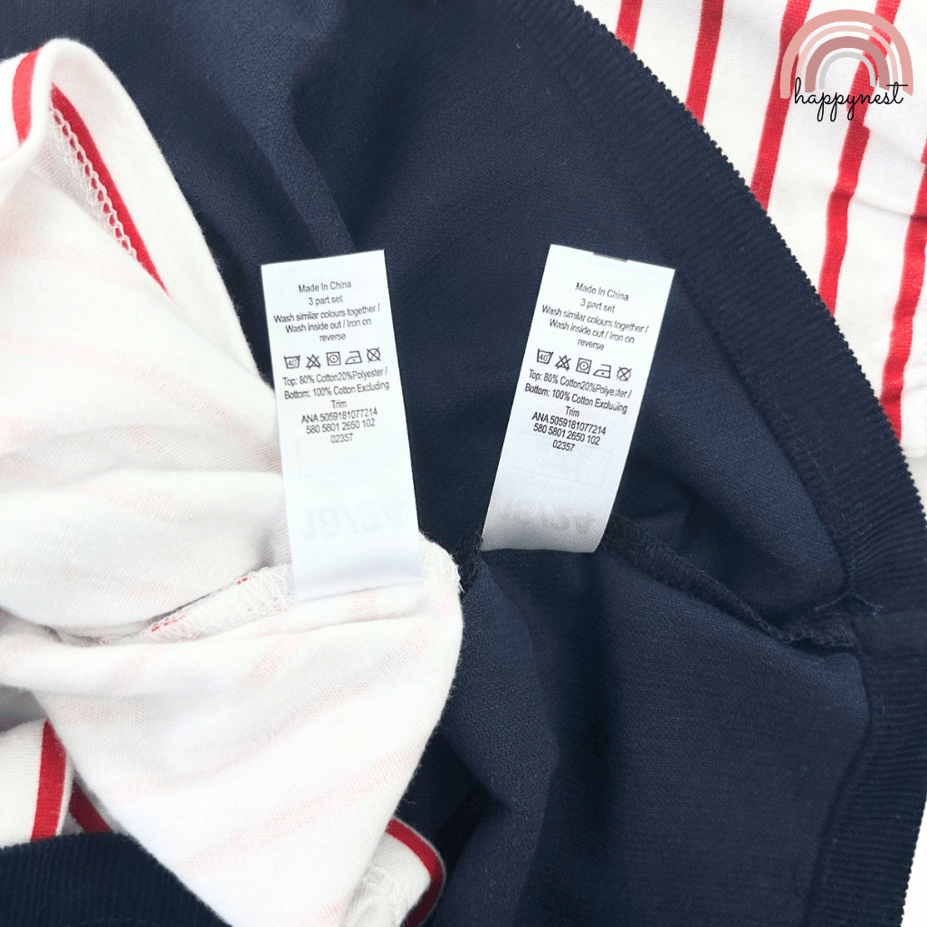 George 3-Piece Black Jumper Shirt and Stockings Set for Girls 3-36 Months PH AA197