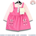 George 3-Piece Pink Jumper Shirt and Stockings Set for Girls 3-36 Months PH AA200