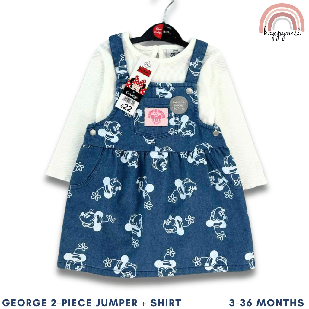 Minnie Mouse Denim Jumper and Shirt Set for Baby Girls (3-36 Months) AA238
