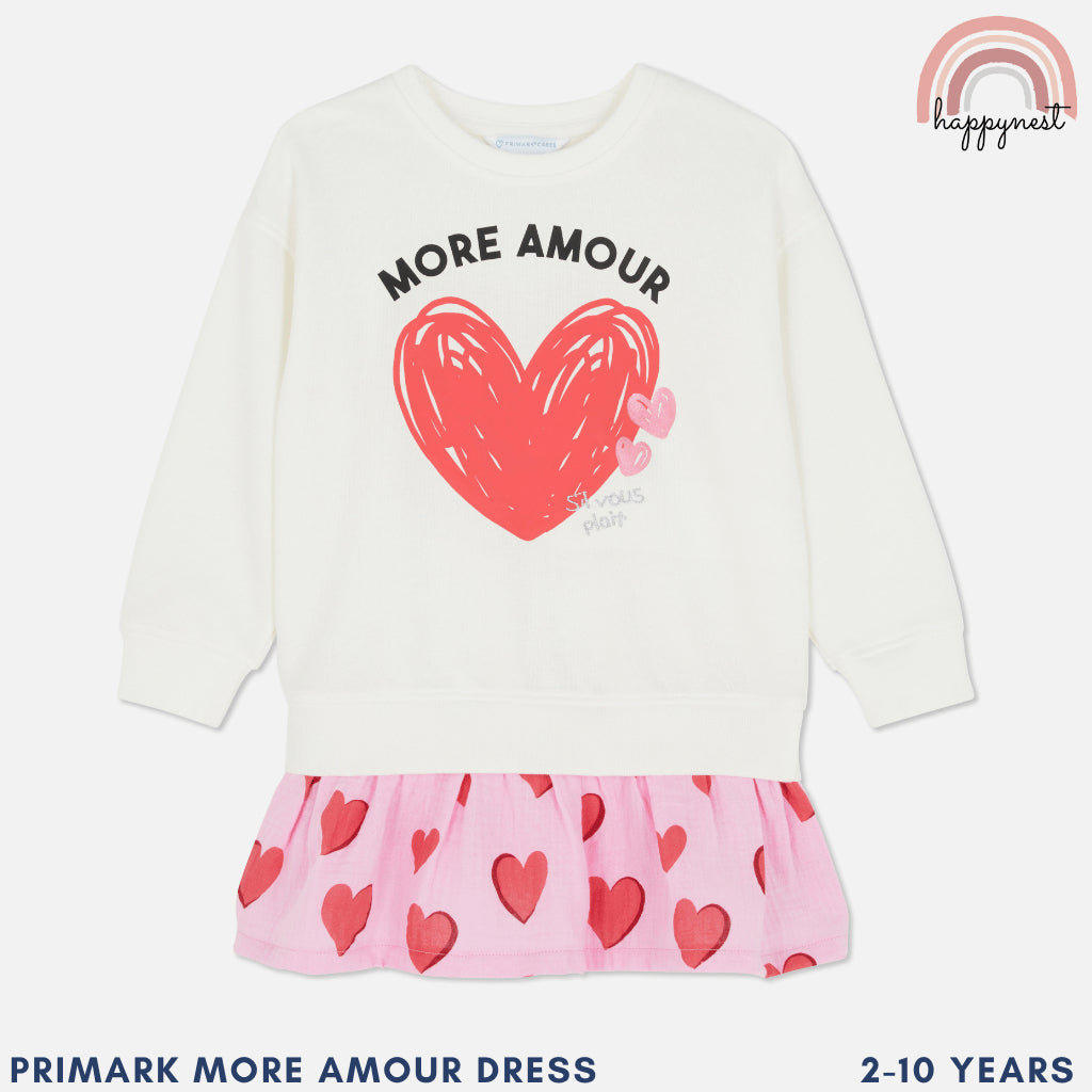 Heart Long Sleeve Dress for Girls 3-8 Years Old | Casual Outfit PH AA248