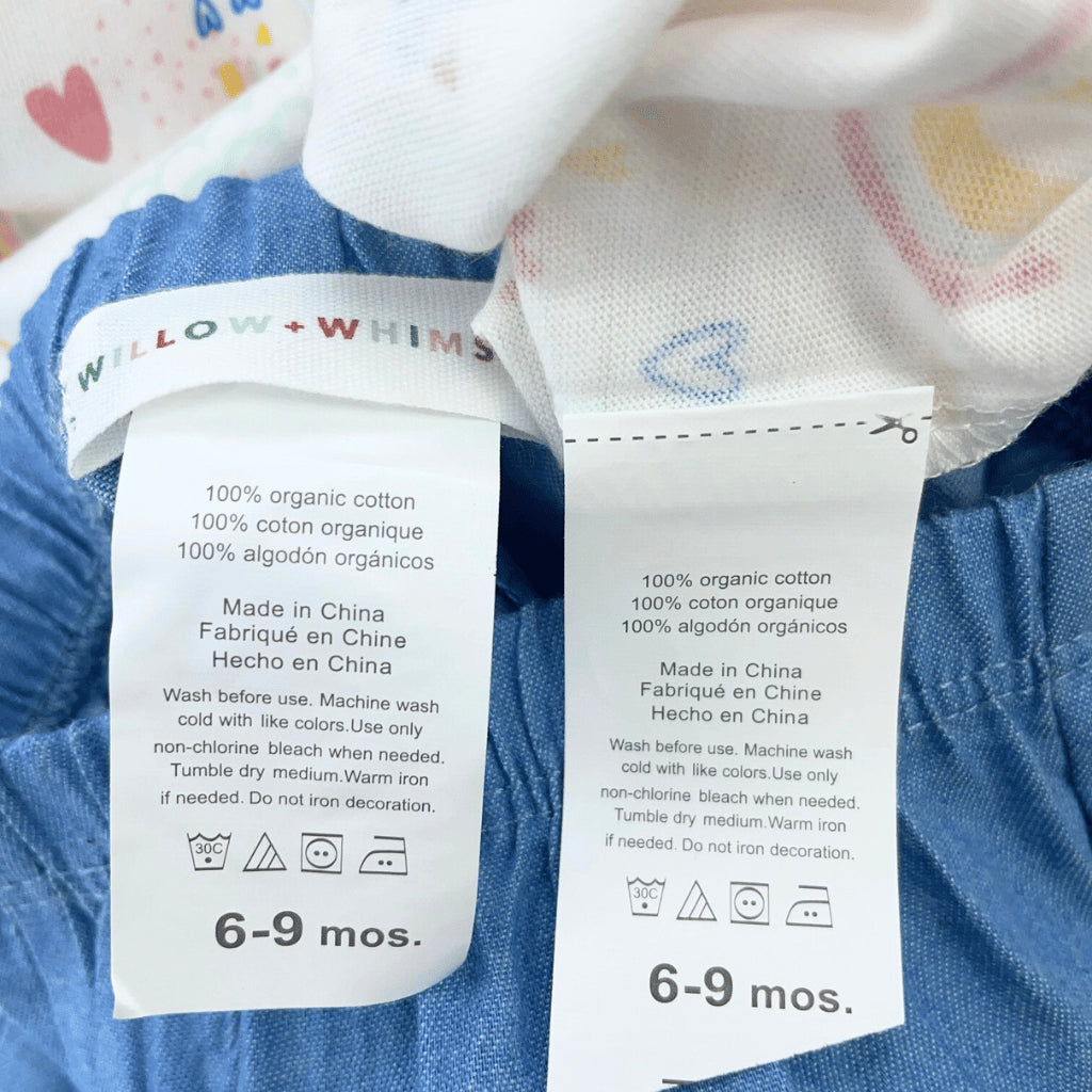 Baby Girl 3-Piece Rainbow Shirt Shorts and Headband Set 3-12 Months PH AA221