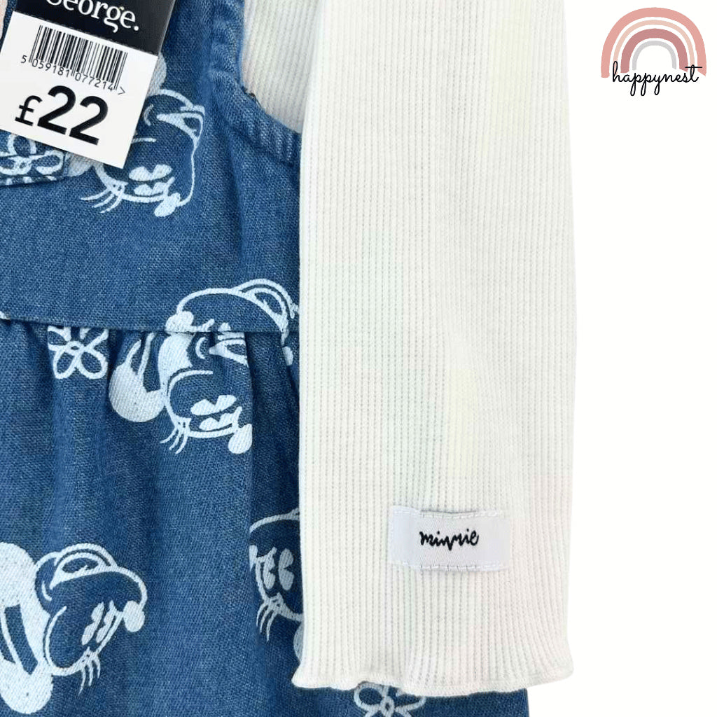 Minnie Mouse Denim Jumper and Shirt Set for Baby Girls (3-36 Months) AA238